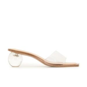 cult gaia Clear PVC Slide Sandal with Sculptural Ball Heel